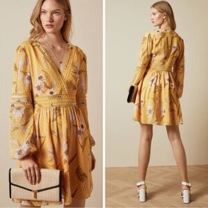 NWT Ted Baker Posyy Cabana Long Sleeve Minidress